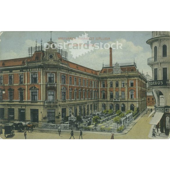 1912 – Oradea. Rimanóczy Hotel and Royal Café. Colored photo sheet, postcard. (2791036)