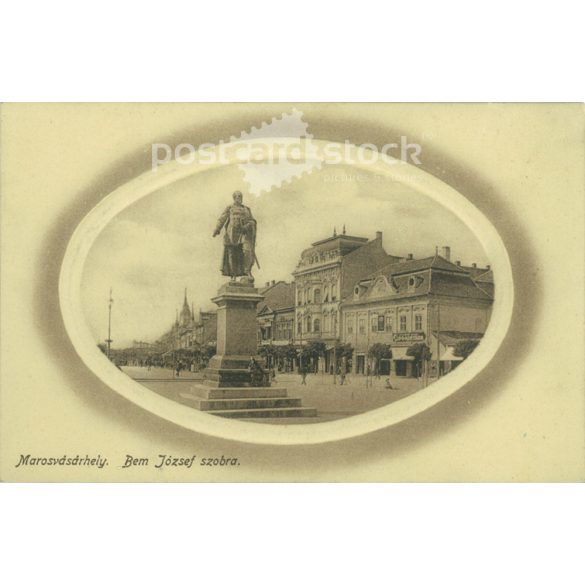 1912 – Târgu Mureş. Statue of Joseph Bem. With embossed frame. Photo sheet, postcard. (2791053)