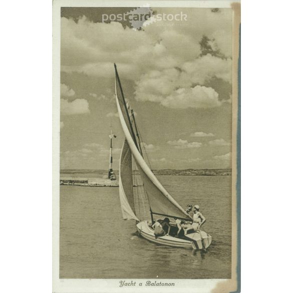 Yacht on Lake Balaton. Photo sheet, postcard. (2791054)