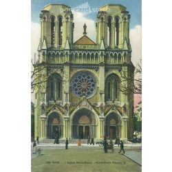   Paris. Notre-Dame Cathedral. Lévy et Neurdein Réunis, Paris, France, 1920–1932 (Printer, Publisher). Colored photo sheet, postcard. (2791057)