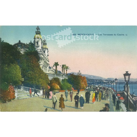 Monte-Carlo. The terraces of the casino. Colored photo sheet, postcard. (2791064)