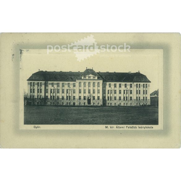 1915 – Győr. Royal Hungarian State High School for Girls. With embossed frame. Colored photo sheet. Photo sheet, postcard. (2791070) 