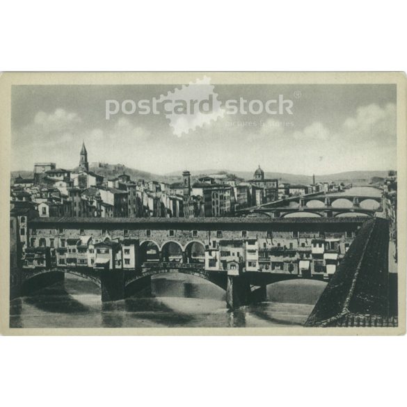 Florence. Old bridge. Photo sheet, postcard. (2791103)