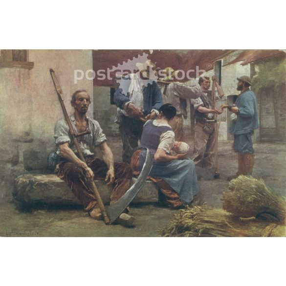 Lhermitte, „The harvester’s wage” Postcard. (2791133)