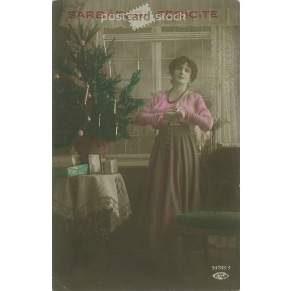 1925 – Romanian Christmas card. Colored photo sheet. (2791146)