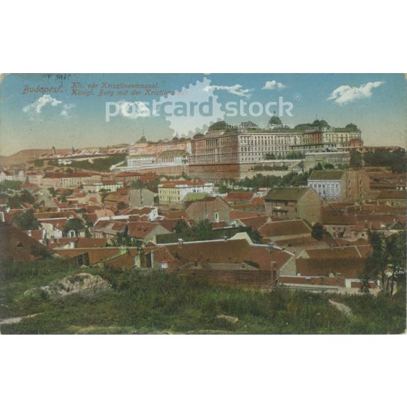 1915 – Budapest. Royal castle with Krisztinaváros. Colored photo sheet, postcard. (2791162)