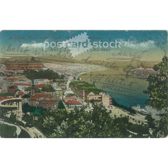 Budapest. View from Gellert Hill.Colored photo sheet, postcard. (2791164) 