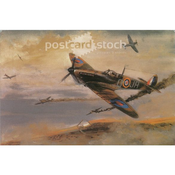 Spitfires above Dunkirk 1940. Colored photo sheet, postcard. (2791220)