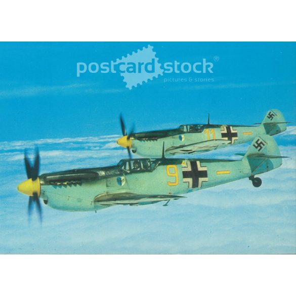 Messerschmitt 109s. Photo sheet, postcard. (2791224)