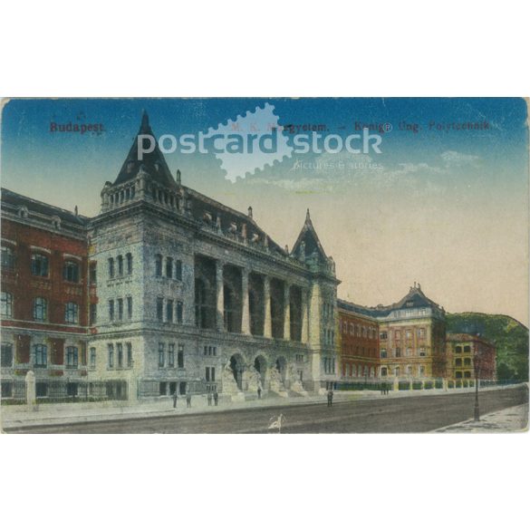 1928 – Budapest. Technical University. Colored photo sheet, postcard.  (2791228)