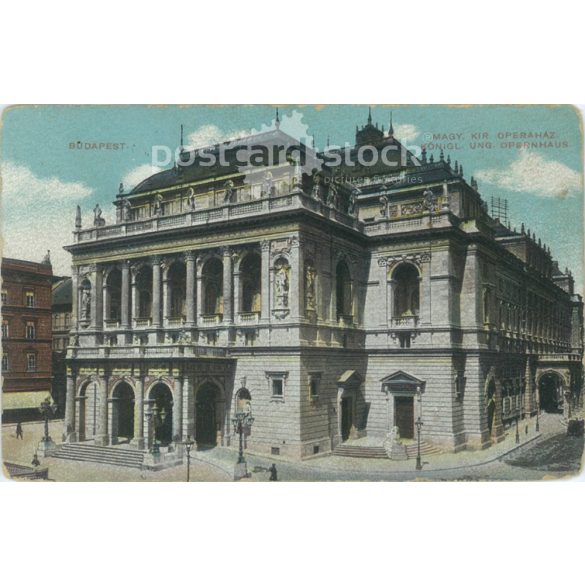 1913 – Budapest. Hungarian Royal Opera House. Colored photo sheet, postcard. (2791235)