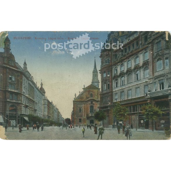 1918 – Budapest. Lajos Kossuth street. Colored photo sheet, postcard. (2791242)