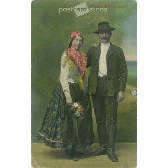 Szarvaskő traditional costume. Colored photo sheet, postcard. (2791281)