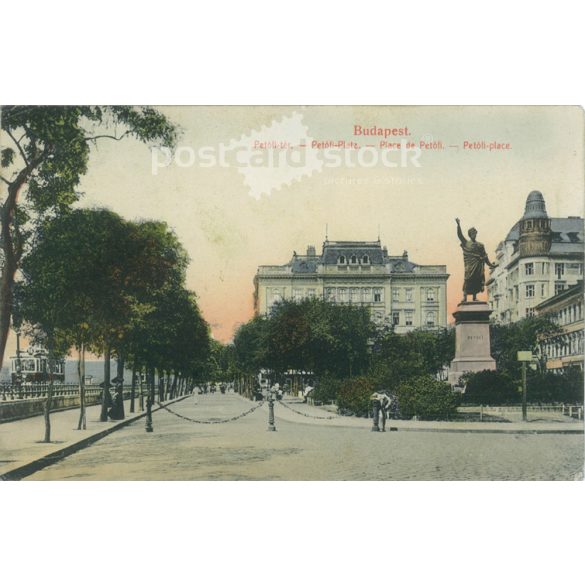 1917 – Budapest. Petofi Square. Colored photo sheet, postcard. (2791286)