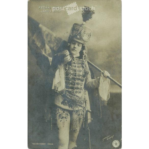 1915 – Sári Fedák, „János vitéz” (John the Valiant). Photo sheet, postcard. (2791293)