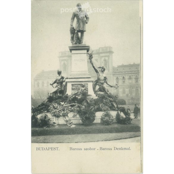 1904? – Budapest. Baross statue. Photo sheet, postcard. (2791314)