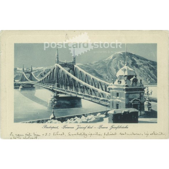 1912 – Budapest. Ferencz József bridge. Photo sheet, postcard. (2791321)