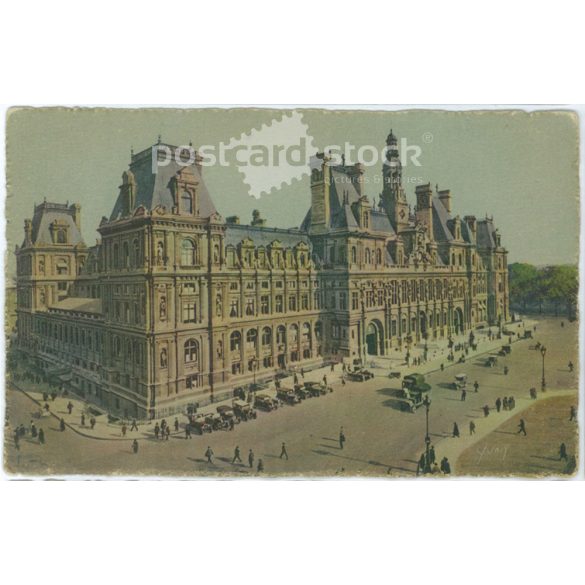 Paris. The Hôtel de Ville. Colored photo sheet, postcard. (2791323)