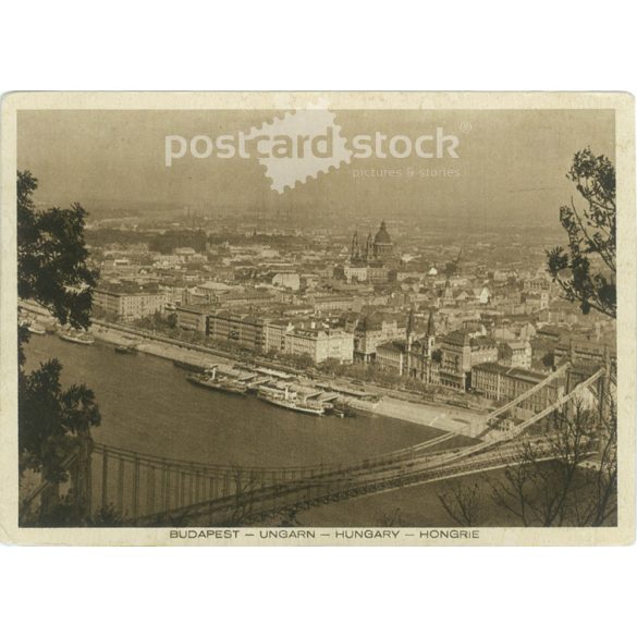 1930 – Budapest. Danube view. Photo sheet, postcard. (2791334)