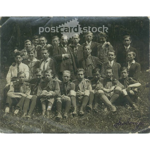 1926 – High school trip. Group photo. Photo sheet, postcard. (2791335)