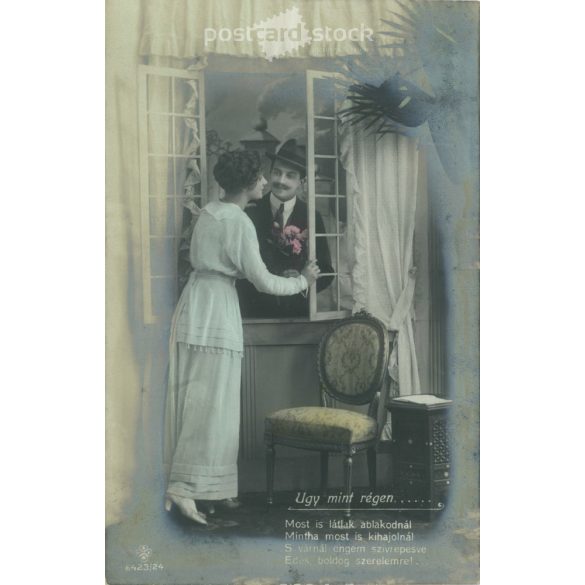 1917 – Romantic postcard. Colored photo sheet. (2791338)