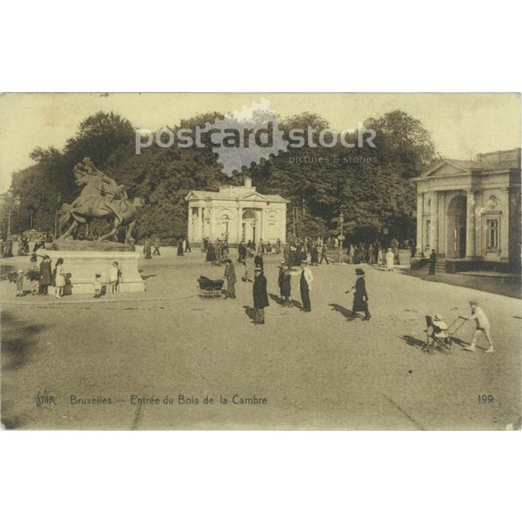 1927 – Brussels. Entrance to the Bois de la Cambre. Photo sheet, postcard. (2791359)