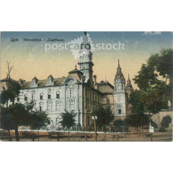 1928 – Győr. City Hall. Colored photo sheet, postcard. (2791366)