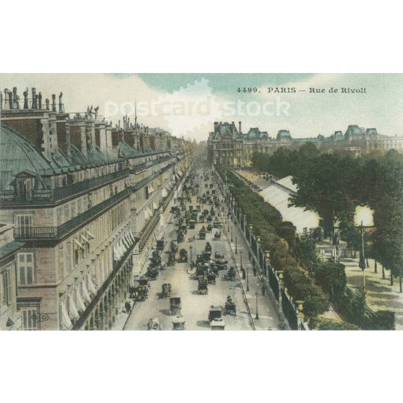 1906 – Paris. Rivoli street. Colored photo sheet, postcard. (2791384)