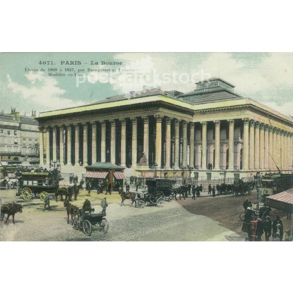 1906 – Paris. La Bourse. Colored photo sheet, postcard. (2791392)