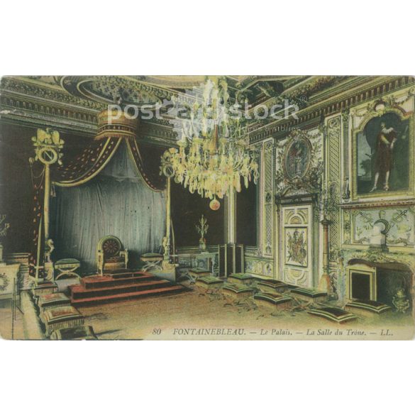 1908 – Fontaneblau palace. Colored photo sheet, postcard. (2791393)