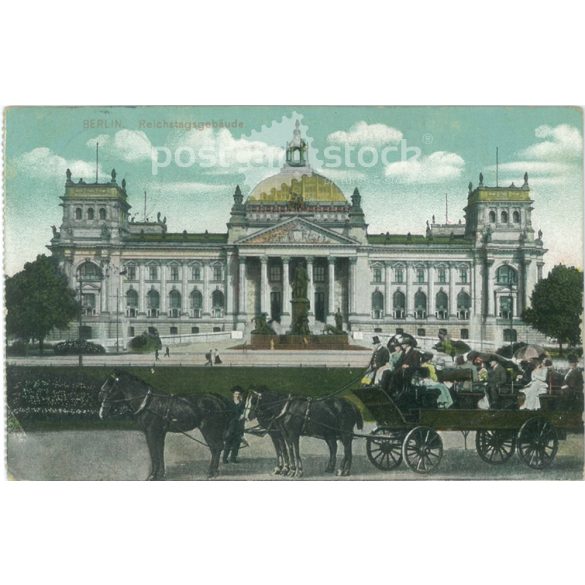 1911 – Berlin. The Reichstag building. Colored photo sheet, postcard. (2791393)