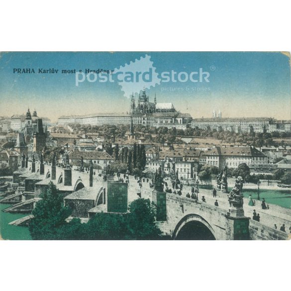 1916 – Prague. Charles Bridge. Colored photo sheet, postcard. (2791408)