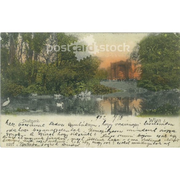 1902 – City Park. Vienna. Colored photo sheet, postcard. (2791425)