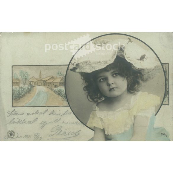 1908 – Romantic postcard. Colored photo sheet, postcard. (2791437)