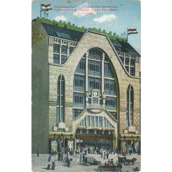 1915 – Parisian Grand Department Store in Budapest. Colored photo sheet, postcard. (2791445)