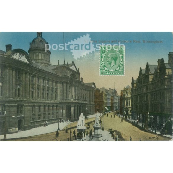 1930 – Birmingham. Victoria Square and Colmore Line. Colored photo sheet, postcard. (2791451)