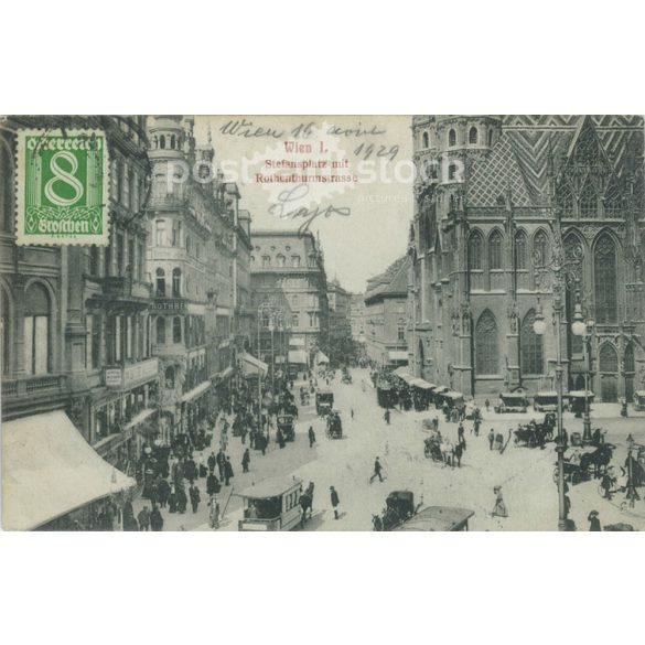 1929 – Stephansplatz. Vienna. Photo sheet, postcard. (2791472)