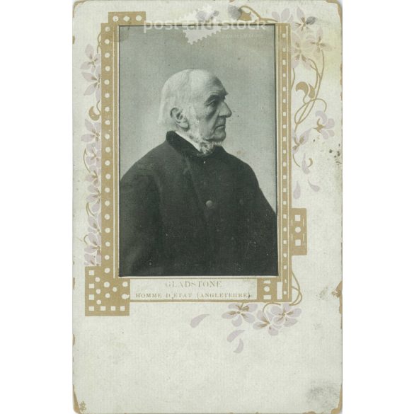 1898 –  William Ewart Gladstone, English liberal politician, Prime Minister of the United Kingdom four times. Photo sheet, postcard. (2791476)