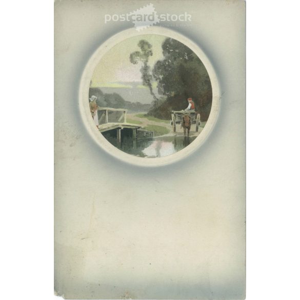 1908 – Romantic postcard. Colored photo sheet, postcard. (2791478)