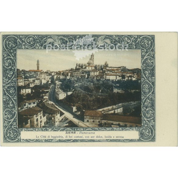 1928 – Siena. View. Colored photo sheet, postcard. (2791484)