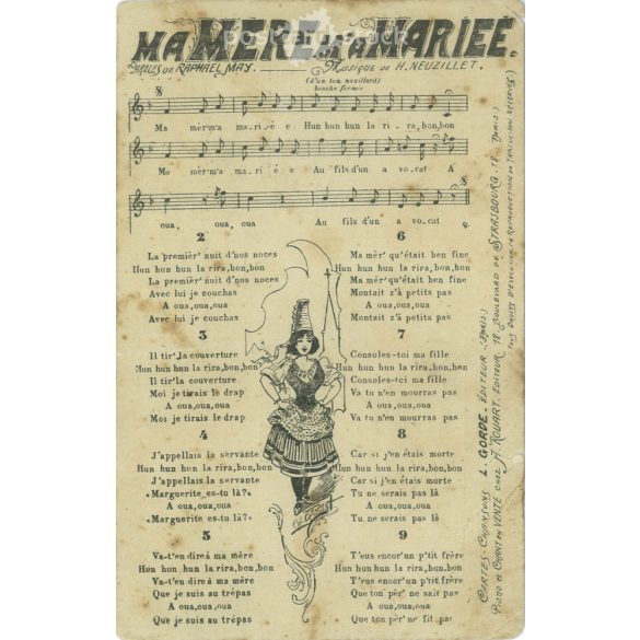 1918 – “My Mother Married Me” from the Card Songs series. Postcard. (2791504)