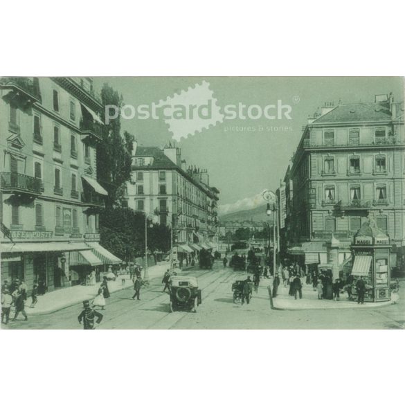 1925 – Geneva - Rue du Mont-Blanc.- LL. Photo sheet, postcard.(2791525)