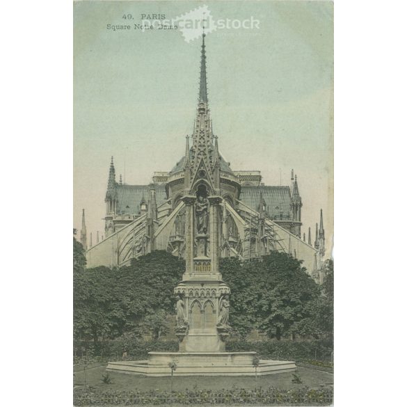 Paris. Notre-Dame Square. Colored photo sheet, postcard. (2791529)