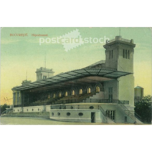 1909 – Bucharest. The racetrack. Colored photo sheet, postcard. (2791539)