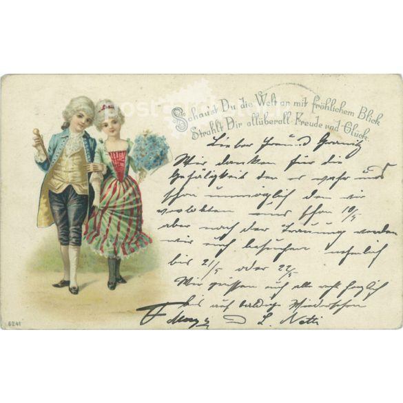 1900 – Fun, cartoonish, romantic postcard. (2791548)