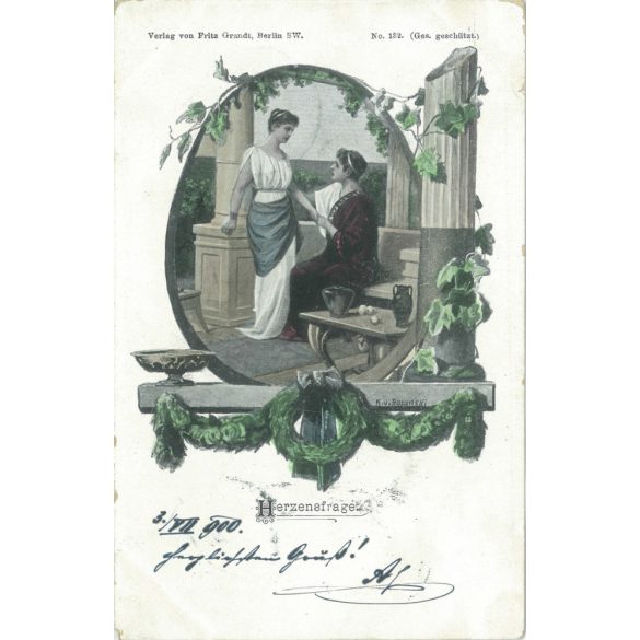 1900 – Romantic postcard. With unique illustration. (2791553)