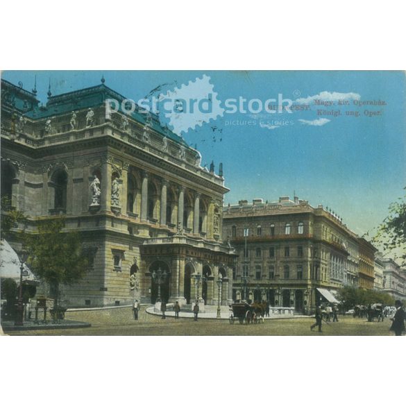 1913 – Budapest. Hungarian Royal Opera House. Colored photo sheet, postcard. (2791568)