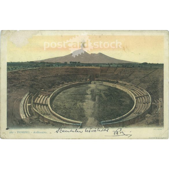 1903 – Pompeii Amphitheater. Colored photo sheet, postcard. (2791573)