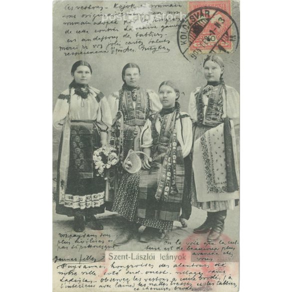 1904 – Girls of Szent-László. Photo sheet, postcard. (2791586)