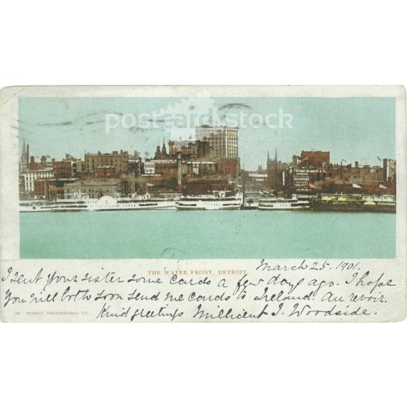 1901 – View of Detroit. USA. Colored photo sheet, postcard. (2791589)